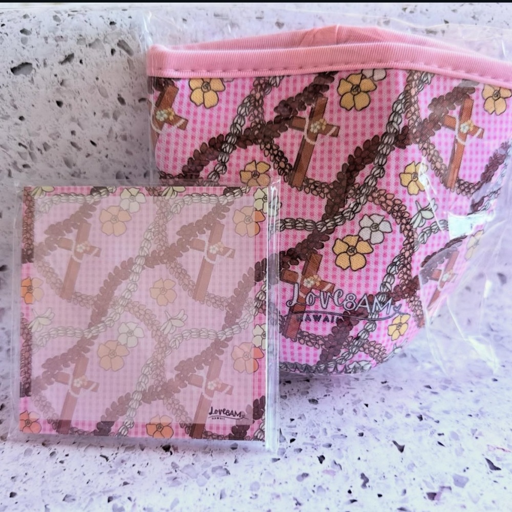 Faith cross bundle coozie and sticky notepad